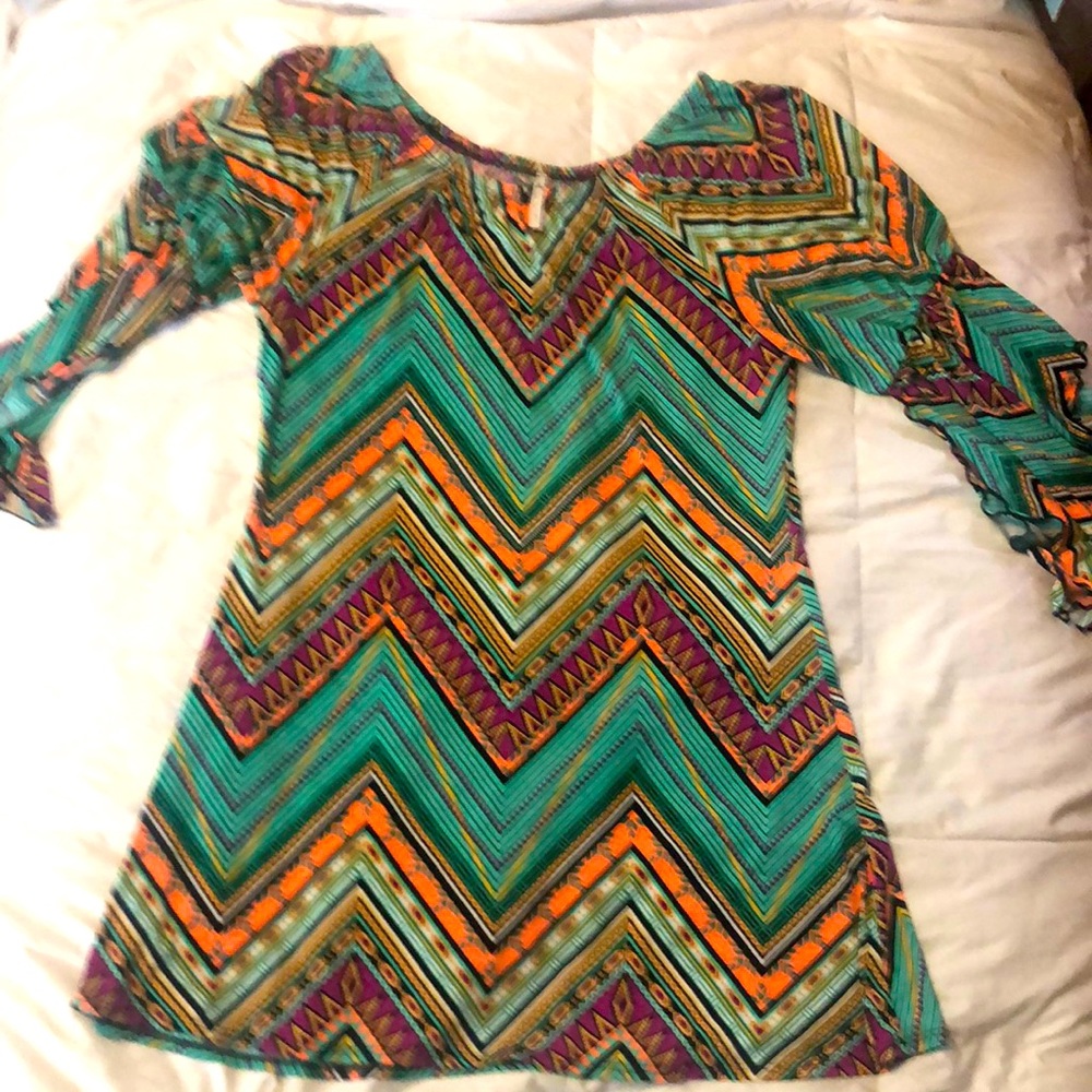 Funky pattern dress or tunic for the 70s party coming up